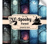 Spooky Forest Scrapbook Paper: 20 Double Sided Sheets, Dark Forest for Collage, Crafting, Origami, Junk Journals, & More