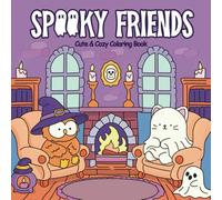 Spooky Friends: Cozy Coloring Book for Adults & Teens Featuring Cute Goth Animal Characters in Simple and Easy Designs