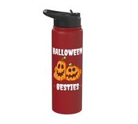 Spooky Funny Halloween Besties Amici Uomini Donne Bambini Stainless Steel Insulated Water Bottle