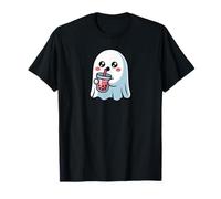 Spooky Ghost Boba Tea Lover Halloween Creature Monster Maglietta