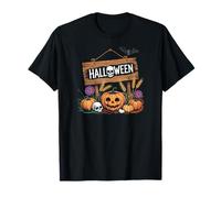 Spooky Ghost Cat Pumpkin Lover Halloween Creature Monster Maglietta
