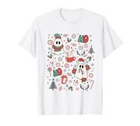 Spooky Ghost Cute Christmas Ho Ho Merry Holiday Retro Pastel Maglietta