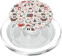 Spooky Ghost Cute Christmas Ho Ho Merry Holiday Retro Pastel PopSockets PopGrip per MagSafe