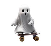 Spooky Ghost Figurine - Statua In Resina Di Halloween, Ornamento Fantasma Skateboard Creativo | Scultura Infestata Da Collezione E Decorazione Festosa Con Accento Da Scrivania Per La Finestra Di Terra