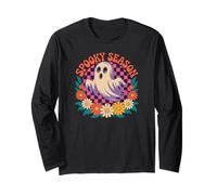 Spooky Ghost Flower Lover Halloween Creature Monster Maglia a Manica