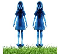 Spooky Ghost Lawn Stakes - 2 cartelli da giardino per Halloween, double face, per esterni, decorazione per carnevale, decorazione a tema zombie per giardino, terrazza, prato anteriore, per feste