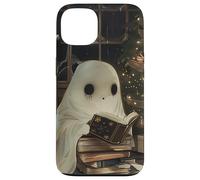 Spooky Ghost Reading Holiday Christmas Tree Custodia per iPhone 13