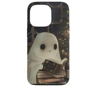 Spooky Ghost Reading Holiday Christmas Tree Custodia per iPhone 13 Pro