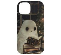 Spooky Ghost Reading Holiday Christmas Tree Custodia per iPhone 14