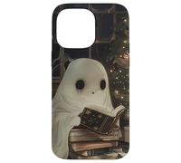 Spooky Ghost Reading Holiday Christmas Tree Custodia per iPhone 14 Pro Max