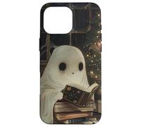 Spooky Ghost Reading Holiday Christmas Tree Custodia per iPhone 16 Pro Max