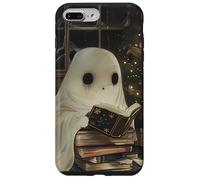 Spooky Ghost Reading Holiday Christmas Tree Custodia per iPhone 7 Plus/8 Plus