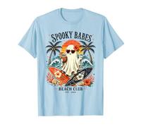 Spooky Girls Beach Crew Ghost Halloween Retro Summerween Maglietta