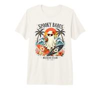 Spooky Girls Beach Crew Ghost Halloween Retro Summerween Maglietta Premium