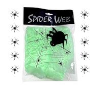 Spooky Glow Stretch Soft Reusable Webs Decoration - 70gHalloween Spider Web