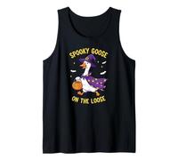 Spooky Goose On The Loose Funny Witch Pumpkin Halloween Canotta