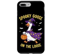 Spooky Goose On The Loose Funny Witch Pumpkin Halloween Custodia per iPhone 7 Plus/8 Plus