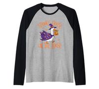 Spooky Goose On The Loose - Halloween Jack O'Lantern Maglia con Maniche Raglan