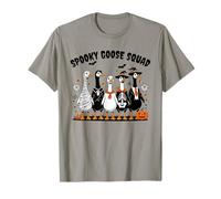 Spooky Goose Squad Suona Il clacson o Tratta Silly Goose per Halloween Maglietta