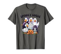 Spooky Goose Suona Il clacson o Treat Silly Goose per Halloween Maglietta