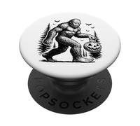 Spooky Halloween Bigfoot Pumskin Camicia Uomo Donna PopSockets PopGrip Adesivo