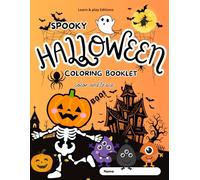 SPOOKY HALLOWEEN: Coloring and Tracing Words Activity Book for Kids Ages 3-6 - Fun Halloween Learning Workbook