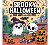 Spooky Halloween Coloring Book for Kids Ages 4-8: Scary Cute Ghosts, Witches, Pumpkins, Monsters, Trick or Treat Fun | 50 Easy Coloring Pages | ... Book for Boys and Girls | 8.5x8.5 Inches