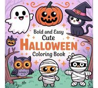 Spooky Halloween Coloring Book: Fun and Easy Pages with Pumpkins, Ghosts, Witches, Bats, Haunted Houses, and Candy Treats | 50 Festive Designs for Kids, Teens, and Adults to Color