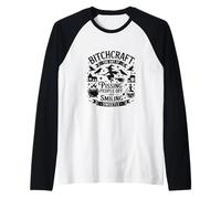 Spooky Halloween, Creepy Witchcraft Pissing People off, Lady Maglia con Maniche Raglan