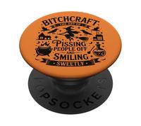Spooky Halloween, Creepy WitchCraft Pissing People Off, Lady PopSockets PopGrip Adesivo