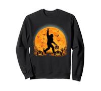 Spooky Halloween Full Moon Bigfoot Pumpkin Funny Sasquatch Felpa