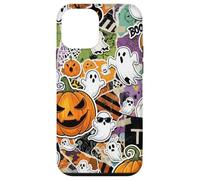 Spooky Halloween Ghost Pumpkin Boo Art festivo Custodia per iPhone 12 mini