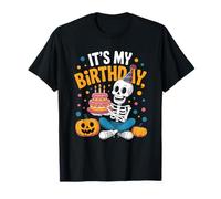 Spooky Halloween Skeleton Birthday Party Vibes Maglietta