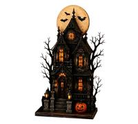 Spooky Halloween Statue, Ghost Pumpkin Resin Figurine, Haunted House Decor