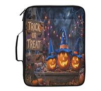 Spooky Halloween Witch Blue Cartella espandibile con raccoglitore a 3 anelli e organizer a fisarmonica a 7 strati, resistente all'acqua