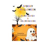 Spooky Halloween Word Search & Coloring Book