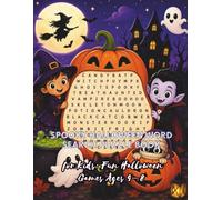 Spooky Halloween Word Search Puzzle Book for Kids: Fun Halloween Games Ages 4-8