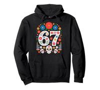 Spooky Haunted by 67 Meme Number Design Day of The Dead Felpa con Cappuccio