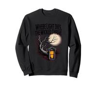 Spooky Haunted House Full Moon Creepy Tree Design Vibes Felpa