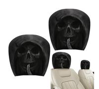 Spooky Headrest Covers for Cars - 2 Pieces Halloween Skull Print Head Rest