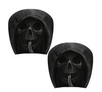 Spooky Headrest Covers for Cars - Halloween Skull Print Head Rest Protector