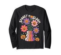 Spooky in Bloom Halloween Boho Vibes Maglia a Manica
