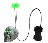 Spooky LED Glowing Green Eyes - Props with Timer, 2-Pack LED Glowing Eyes with Timer for Skulls, Pumpkins & Tombstones | Halloween Decorations for Indoor Outdoor Props, Skeletons & Maskss