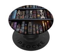 Spooky Library Bookshelf Pattern for Book Lovers & Readers PopSockets PopGrip Adesivo