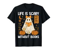 Spooky Life is Scary Without Books Maglietta