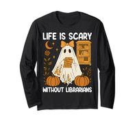 Spooky Life is Scary Without Librarians Maglia a Manica
