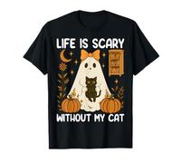 Spooky Life is Scary Without My Cat Maglietta