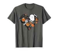 Spooky Love Boo Bats zucca Halloween Party Design Festive Maglietta