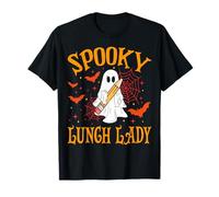 Spooky Lunch Lady Ghost Divertente Halloween Scuola Donne Maglietta