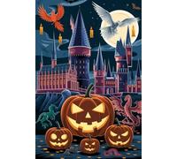 Spooky Magical School Halloween 6x9" Notepad - Celebrating All Things Witchcraft and Wizardry - Lined Paper Notebook Journal